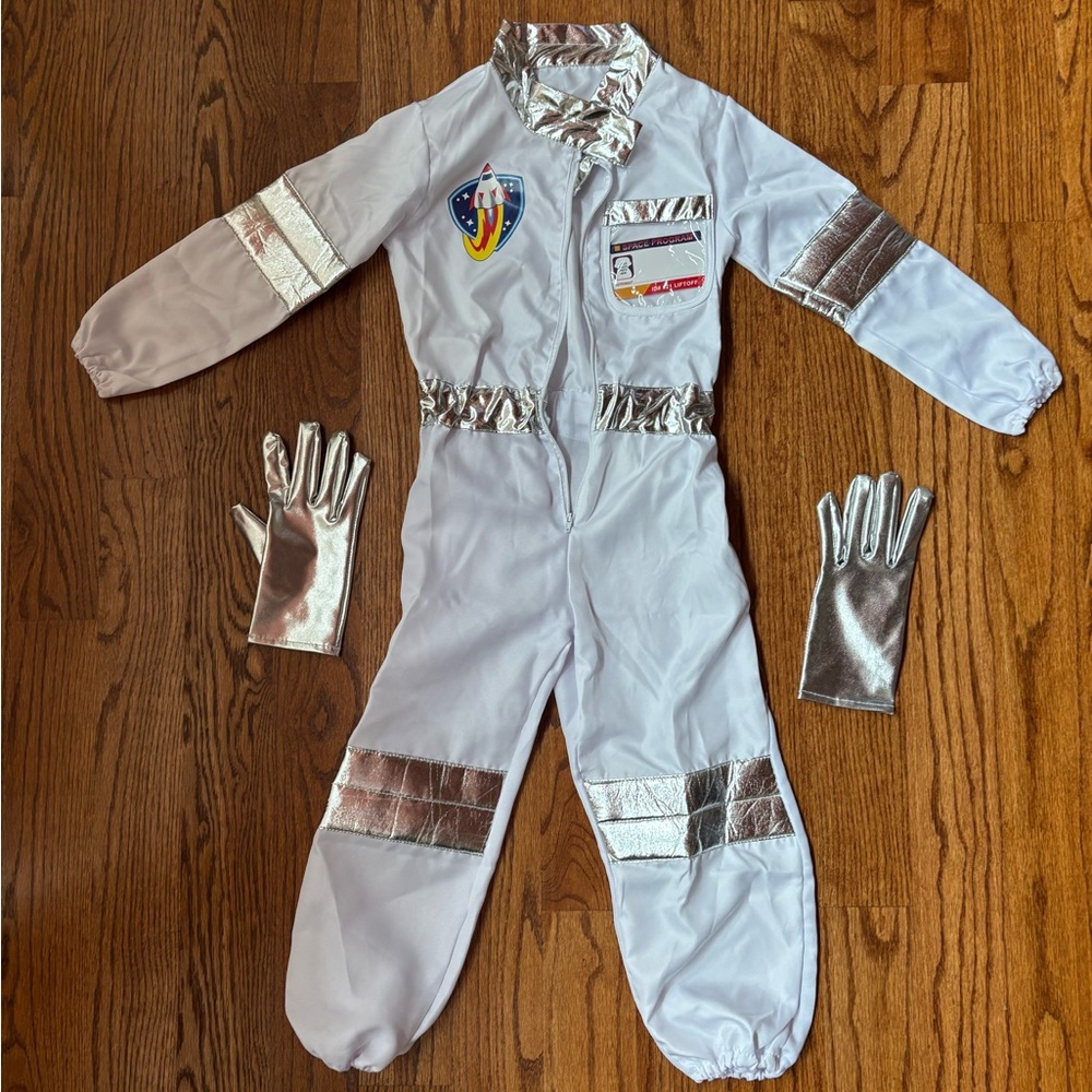 Kids Astronaut Costume with Silver Accents